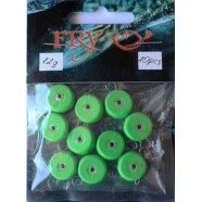 Вантаж вухатий для риболовлі, таблетка (ексцентрик) колір Silvereyes Green Apple, 10шт в уп., вага 12г